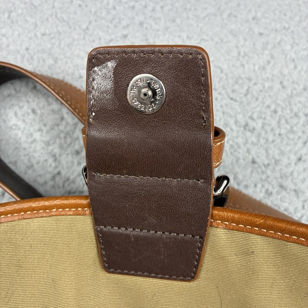 Coach Soho Flap F10192 Y2K White Brown Leather Shoulder Bag Purse - Picture 11 of 16